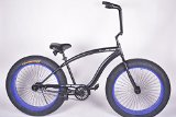 Colby Cruiser Duke 3.0 Fat Tire Big Wheel Bicycle (Matte Black/Blue)