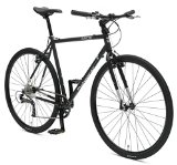 Retrospec Bicycles AMOK V2 CycloCross Nine-Speed/Commuter Bike with Chromoly Frame, Matte Black, 58cm/Large