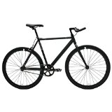 Critical Cycles Classic Fixed-Gear Single-Speed Track Bike with Pursuit Bullhorn Bars, Matte Black, 53cm/Medium