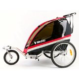 Weehoo WeeGo Buggy Bicycle Trailer and Jogger Red/Black, One Size